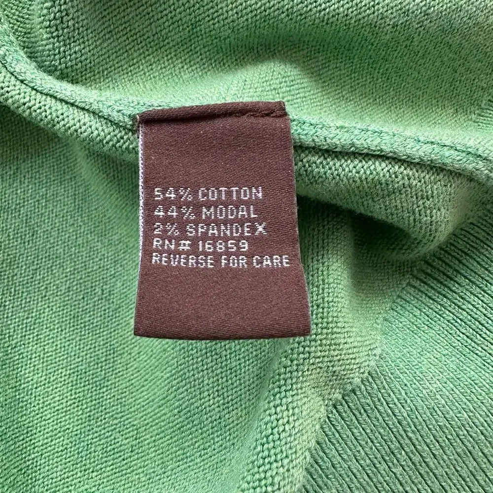 J. McLaughlin Men’s Green Quarter Zip Pullover Sweater